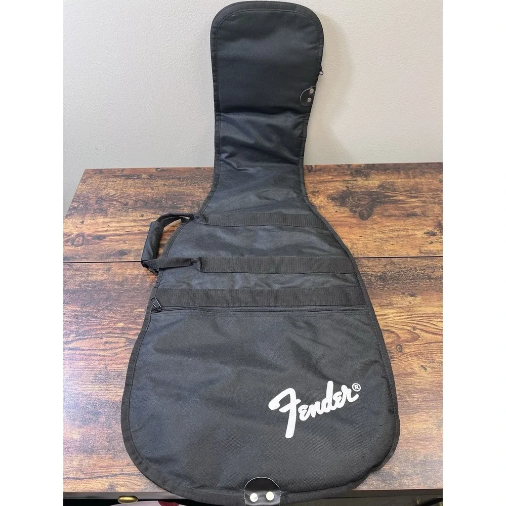 Fender Electric Guitar Gig Bag Soft Case Black Padded Strat Tele Style w/ Pocket